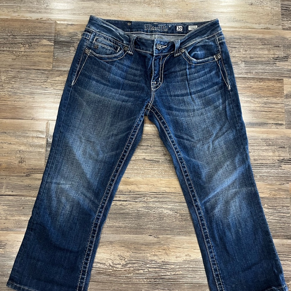 Miss Me Dark Blue Capri Jeans